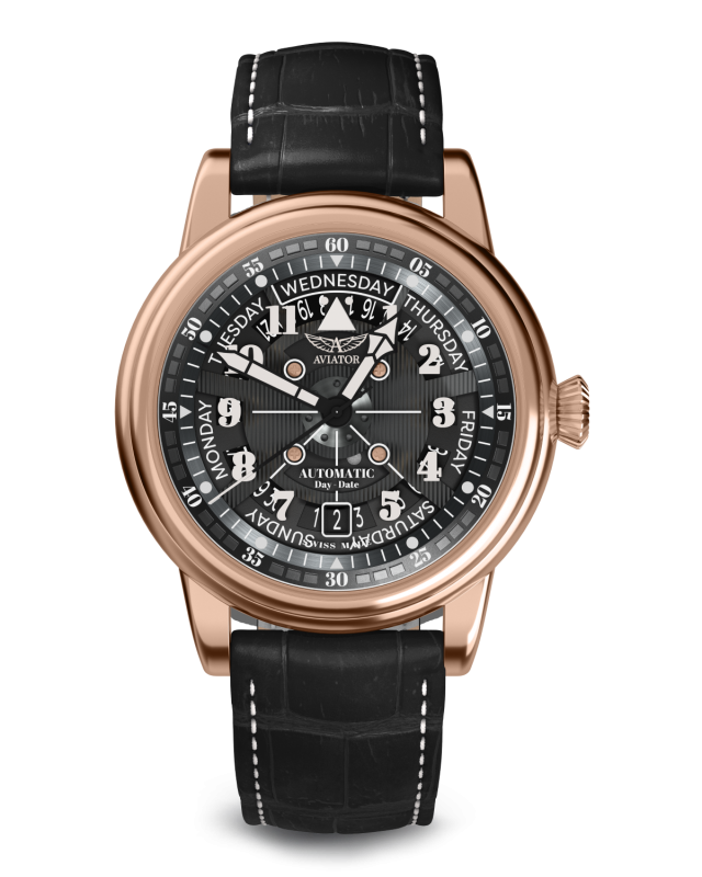 pánske hodinky AVIATOR Douglas day-date MECA-41 V.3.36.2.285.4