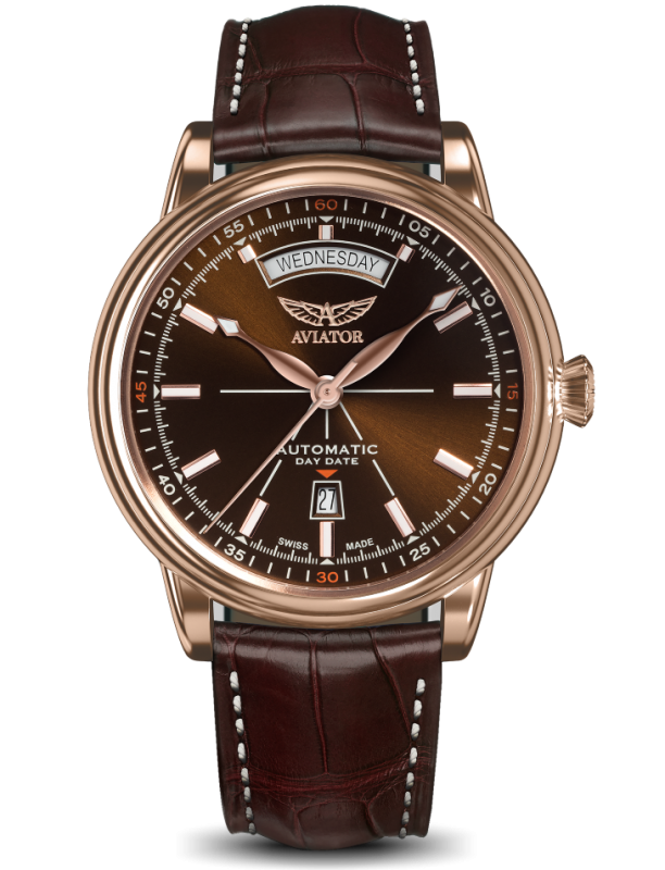 pánske hodinky AVIATOR model Douglas day-date V.3.20.2.226.4